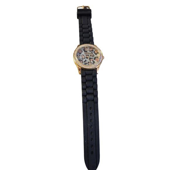 Park Lane Ladies Watch Animal Print dial Unusual circular bezel with rhinestones - Picture 7 of 9